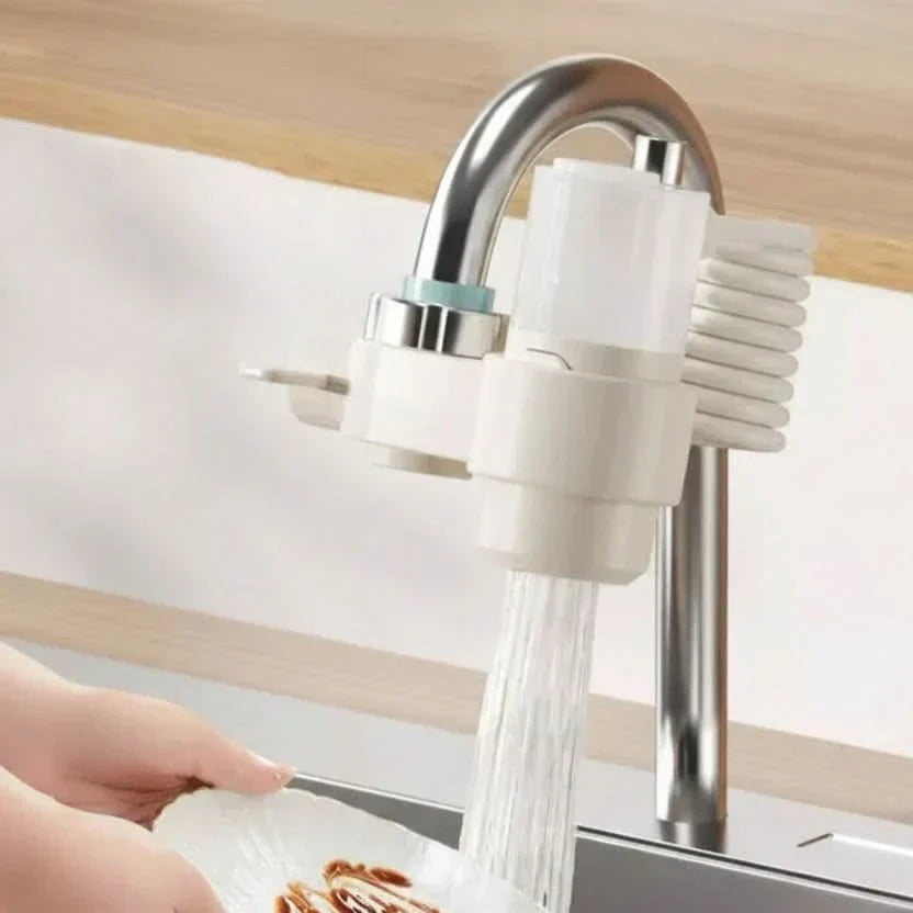 Soap Dispenser with Built-in Sponge Holder for Clean Washing