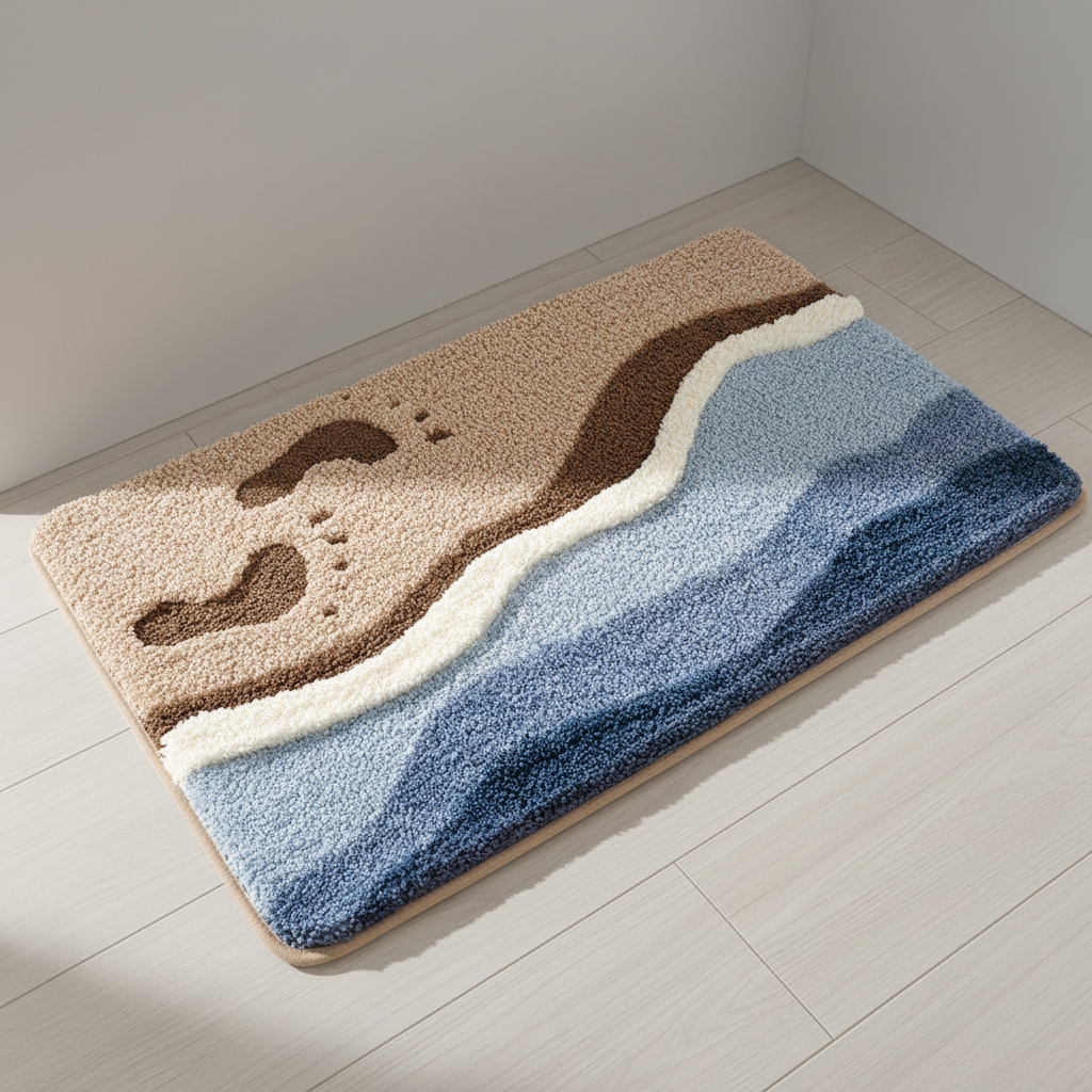 Soft Plush Bathroom Floor Mat for Cozy Comfort