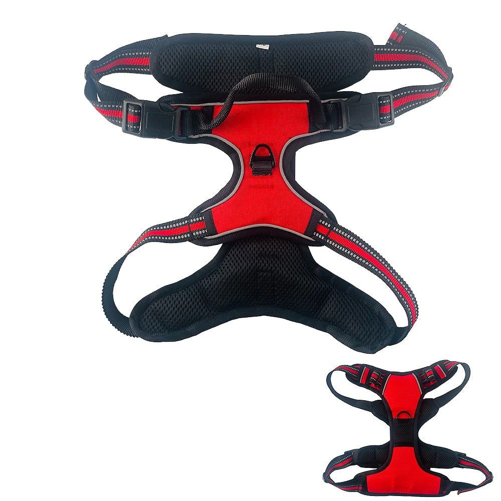 Soft Reflective Dog Harness - Durable & Waterproof - Red, Black or Blue