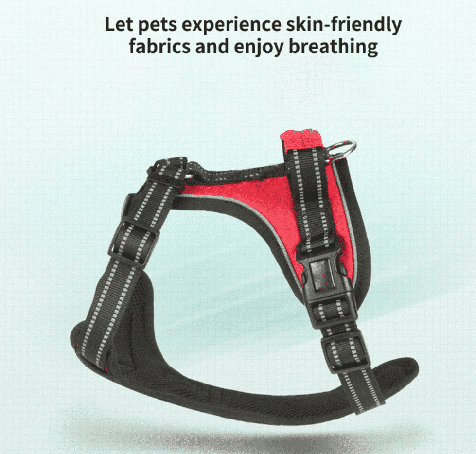 Soft Reflective Dog Harness - Durable & Waterproof - Red, Black or Blue