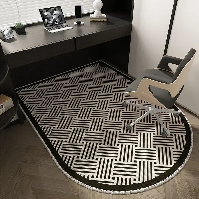 Soft Washable Non-Slip Geometric Office Chair Mat