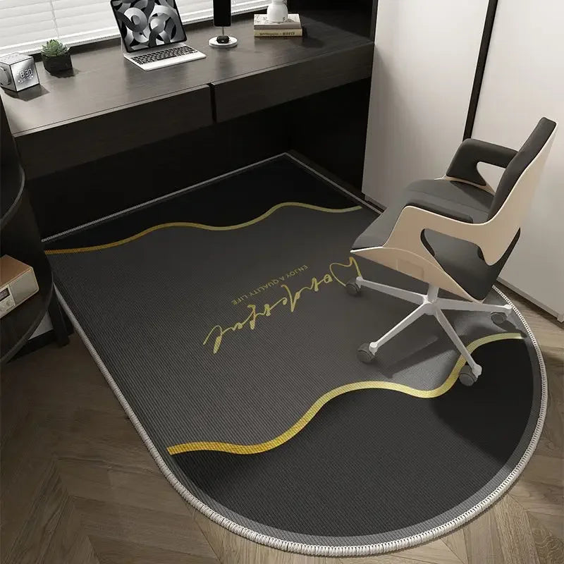 Soft Washable Non-Slip Geometric Office Chair Mat