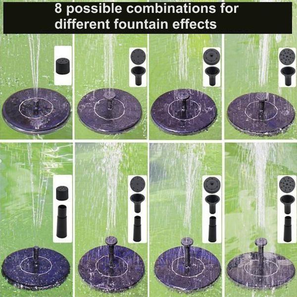 Solar Bionic Garden Fountain and Bird Bath for Ground