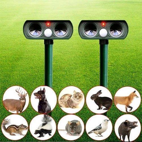 Solar Ultrasonic Animal Repeller with Infrared Sensor