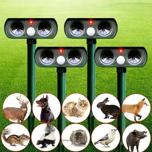 Solar Ultrasonic Animal Repeller with Infrared Sensor