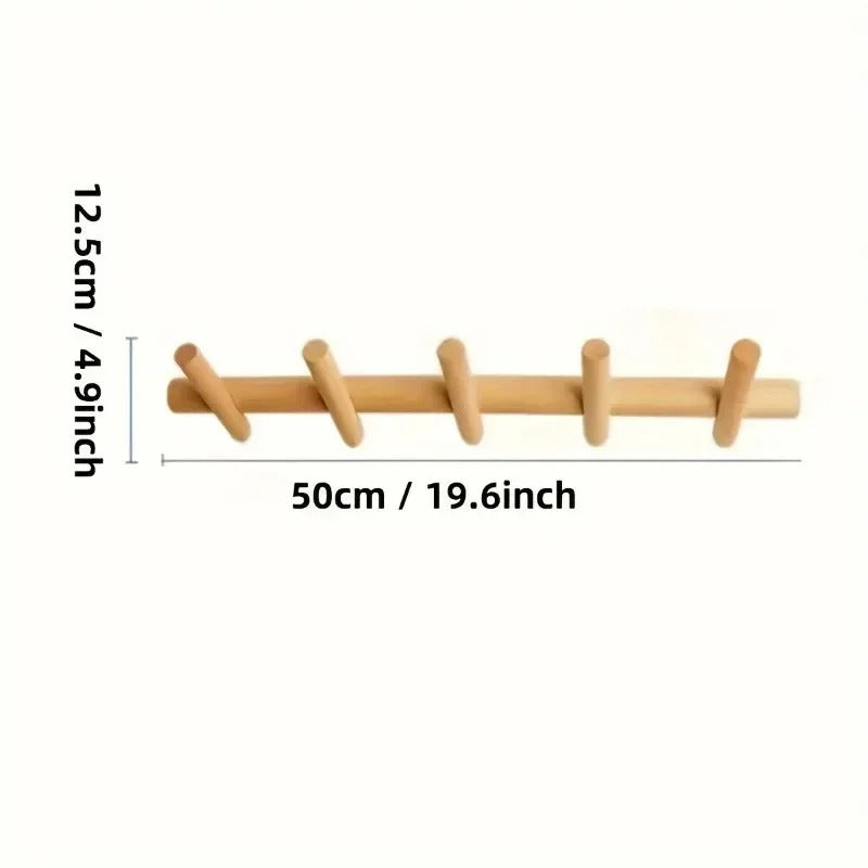 Solid Oak Wall Rack Organizer