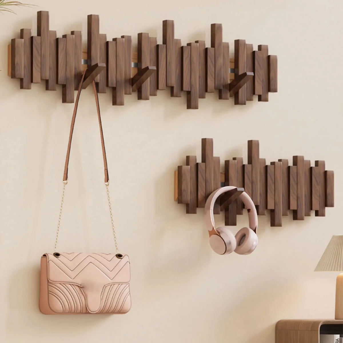 Solid Wood Piano-Style Coat Rack