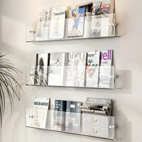Space-Saving Wall-Mounted Storage Shelf for Books and Magazines