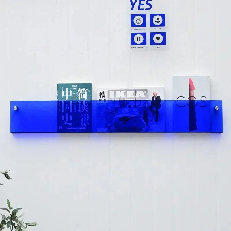 Space-Saving Wall-Mounted Storage Shelf for Books and Magazines