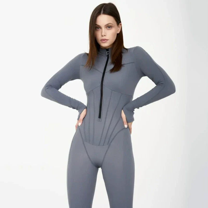 Sporty Zip-Up Romper