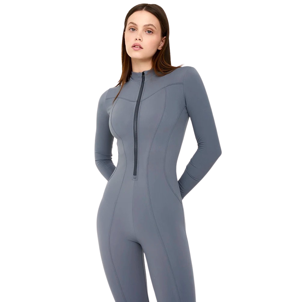 Sporty Zip-Up Romper