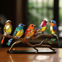 Stained-Glass-Look Birds in Vibrant Colors