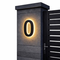 Stainless Steel Address Numbers with IP68 LED Lighting for Modern Facades