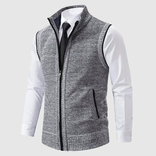 Stylish Men's Full-Zip Sweater Vest