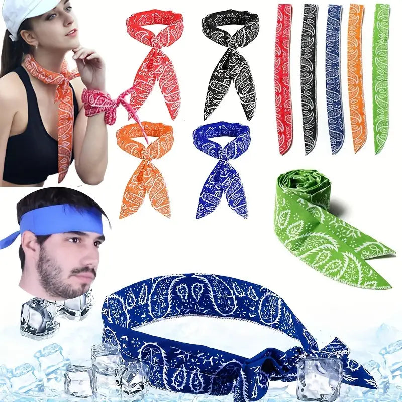 Summer Cooling Scarf for Neck and Headband
