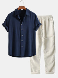 Summer Loose Shirt and Pants Set