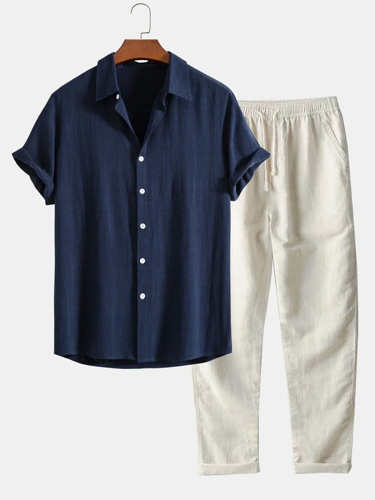 Summer Loose Shirt and Pants Set