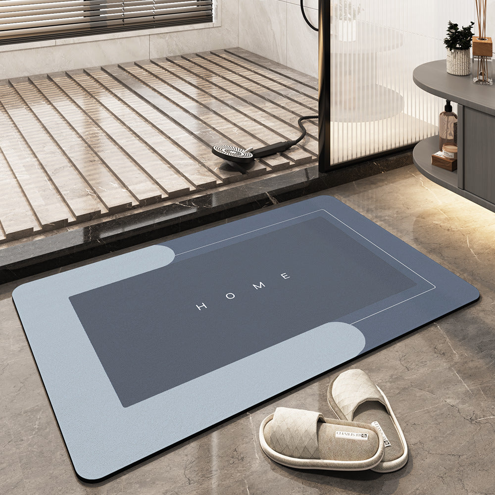 Super Absorbent Home and Bathroom Floor Mat, Soft and Quick-Drying