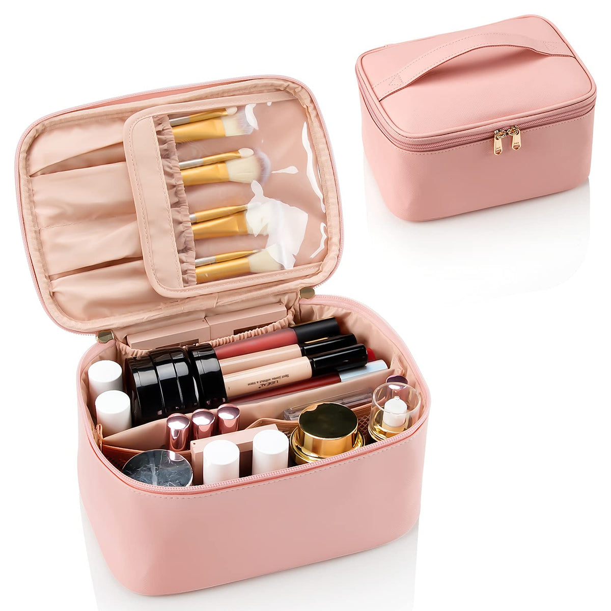 Travel-Friendly Makeup Organizer with Dividers