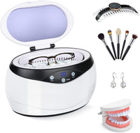 Ultrasonic Jewelry Cleaner with 42 kHz Deep Cleaning Technology - 650 ml Stainless Steel Tank