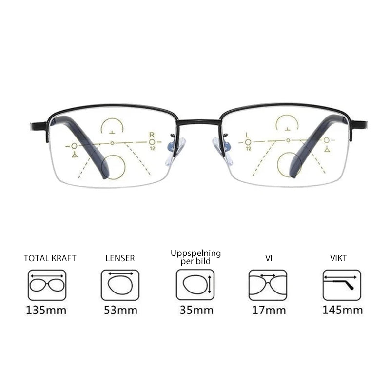 Unisex Anti-Blue Light Progressive Reading Glasses