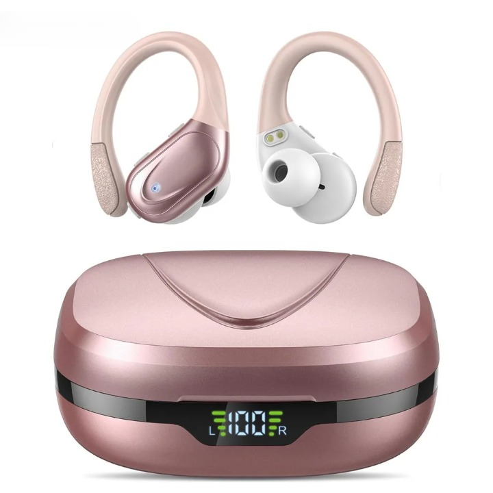 Unisex Bluetooth 5.3 Sports Earbuds with Microphone & 75-Hour Playback