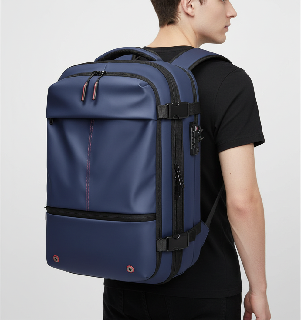 Unisex Expandable Travel Backpack with Anti-Theft and Smart Storage
