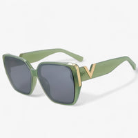 Unisex Futuristic V-Shaped Mirrored Sunglasses