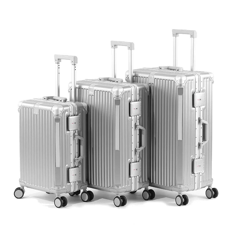 Unisex Hard-Shell Suitcase with Aluminum Frame