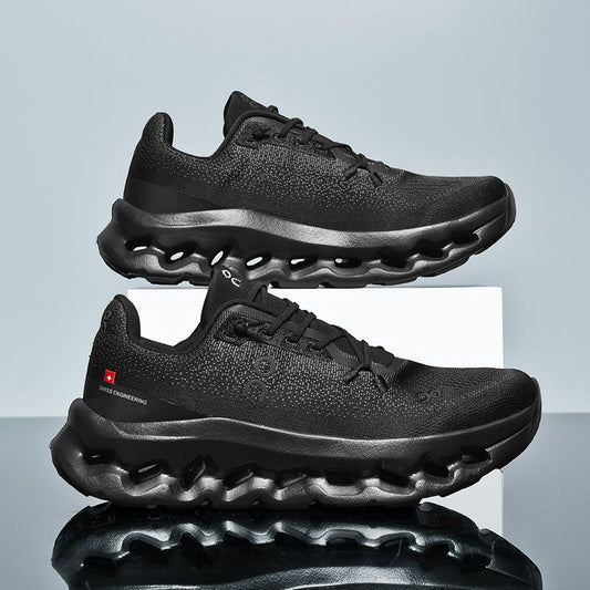 Unisex Lightweight Performance Running Shoes with Hollow Chamber Midsole and Seamless Upper