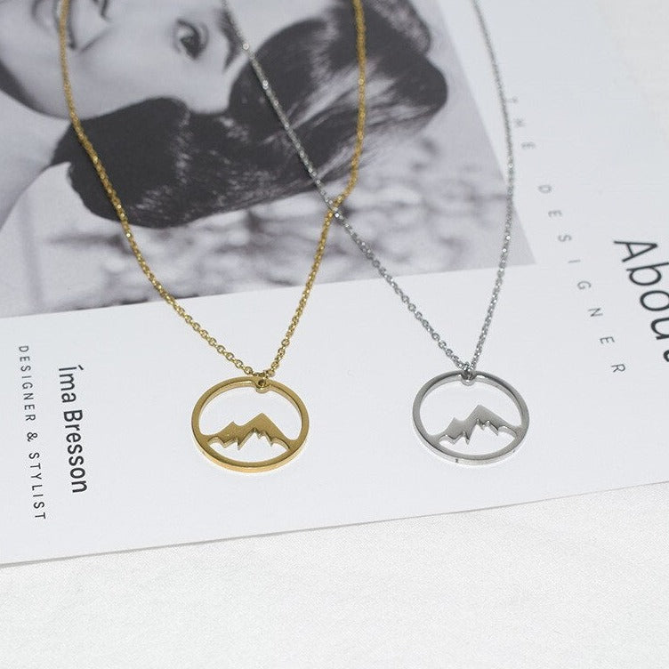 Unisex Mountain Peak Necklace