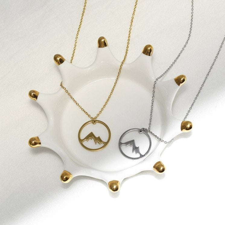 Unisex Mountain Peak Necklace