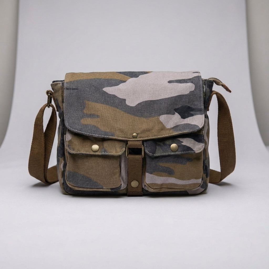 Unisex Vintage Crossbody Bag - Compact & Durable