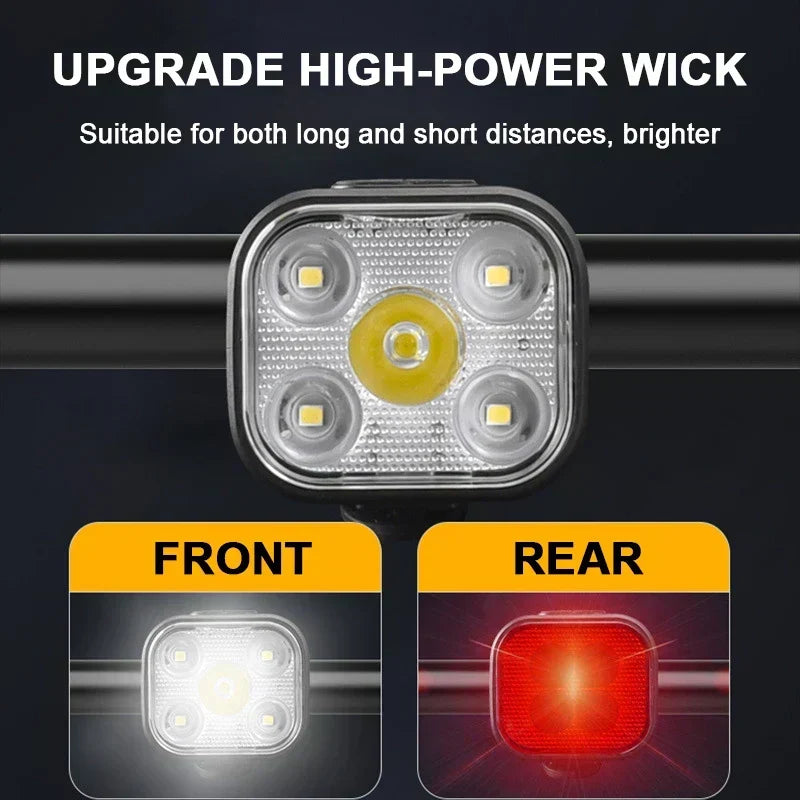 USB-C Rechargeable Bike Light - 350 Lumens Front Light - IPX65 Waterproof - 8 & 12 Modes
