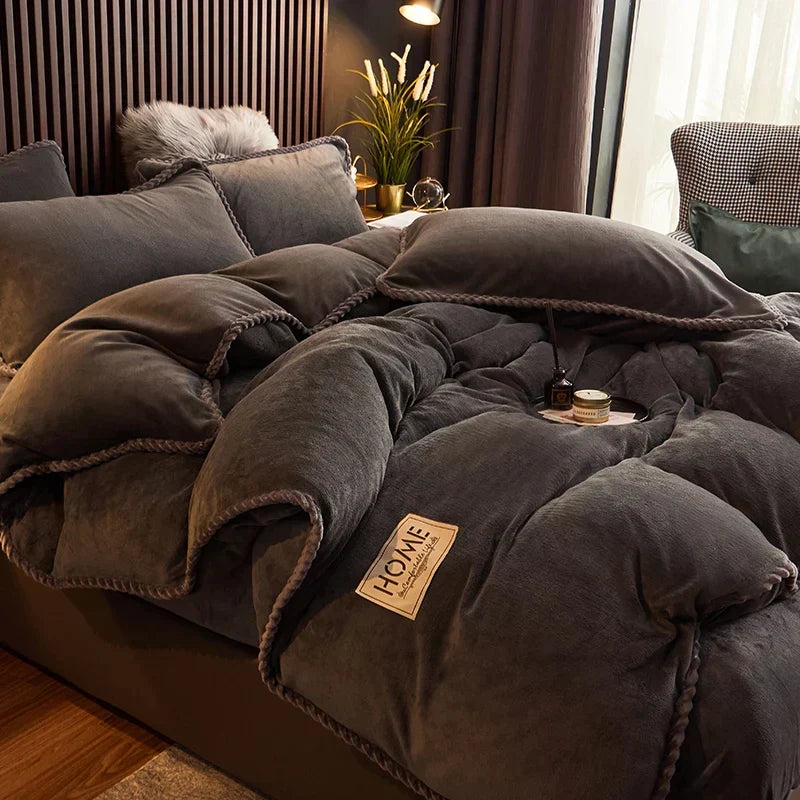 Velvet Fleece Duvet Cover Set