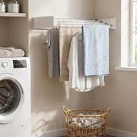 Wall-Mounted Drying Rack - Foldable Space-Saving Design for Clothes and Laundry