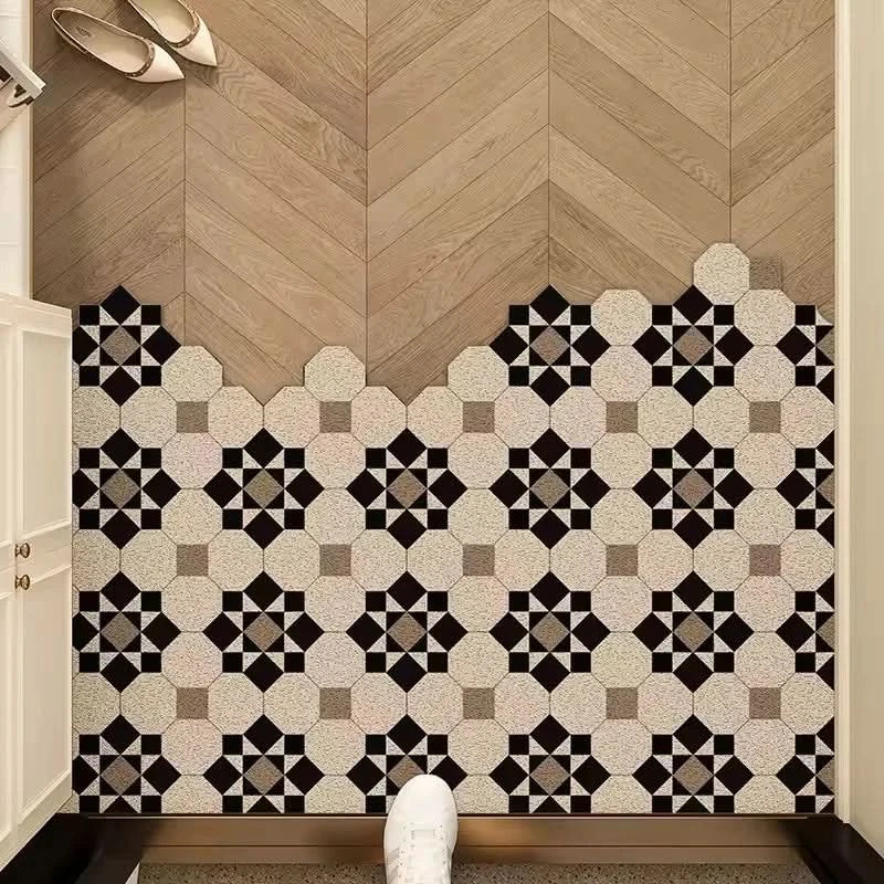 Washable Indoor Non-Slip PVC Entrance Door Mat for Home and Kitchen