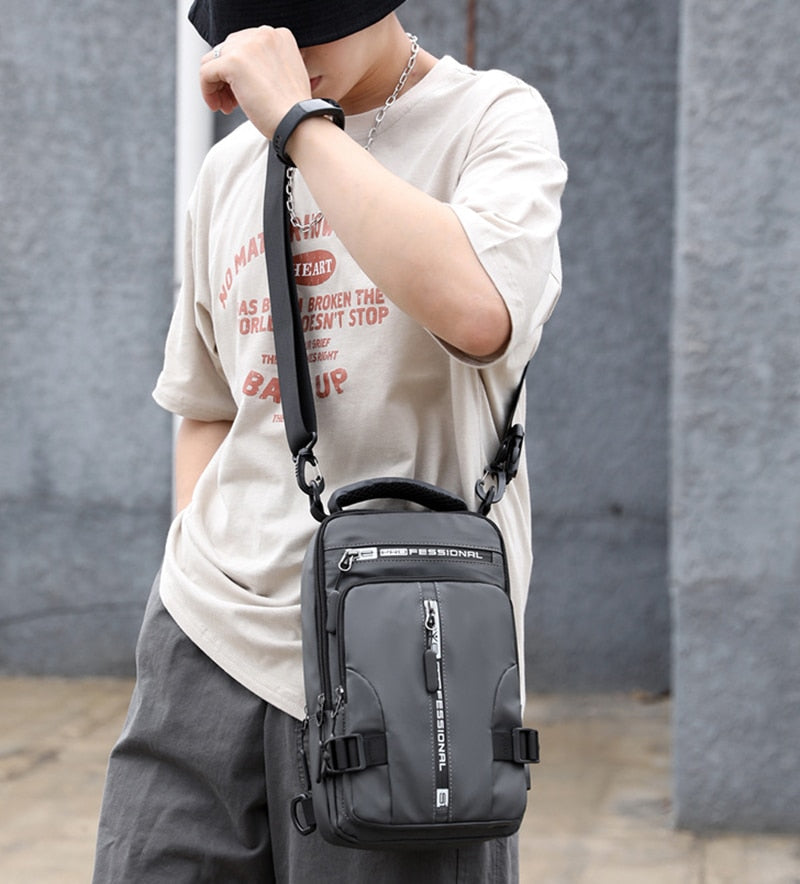 Waterproof Anti-Theft Crossbody Sling Bag with USB Charging Port and Multi-Pocket Design