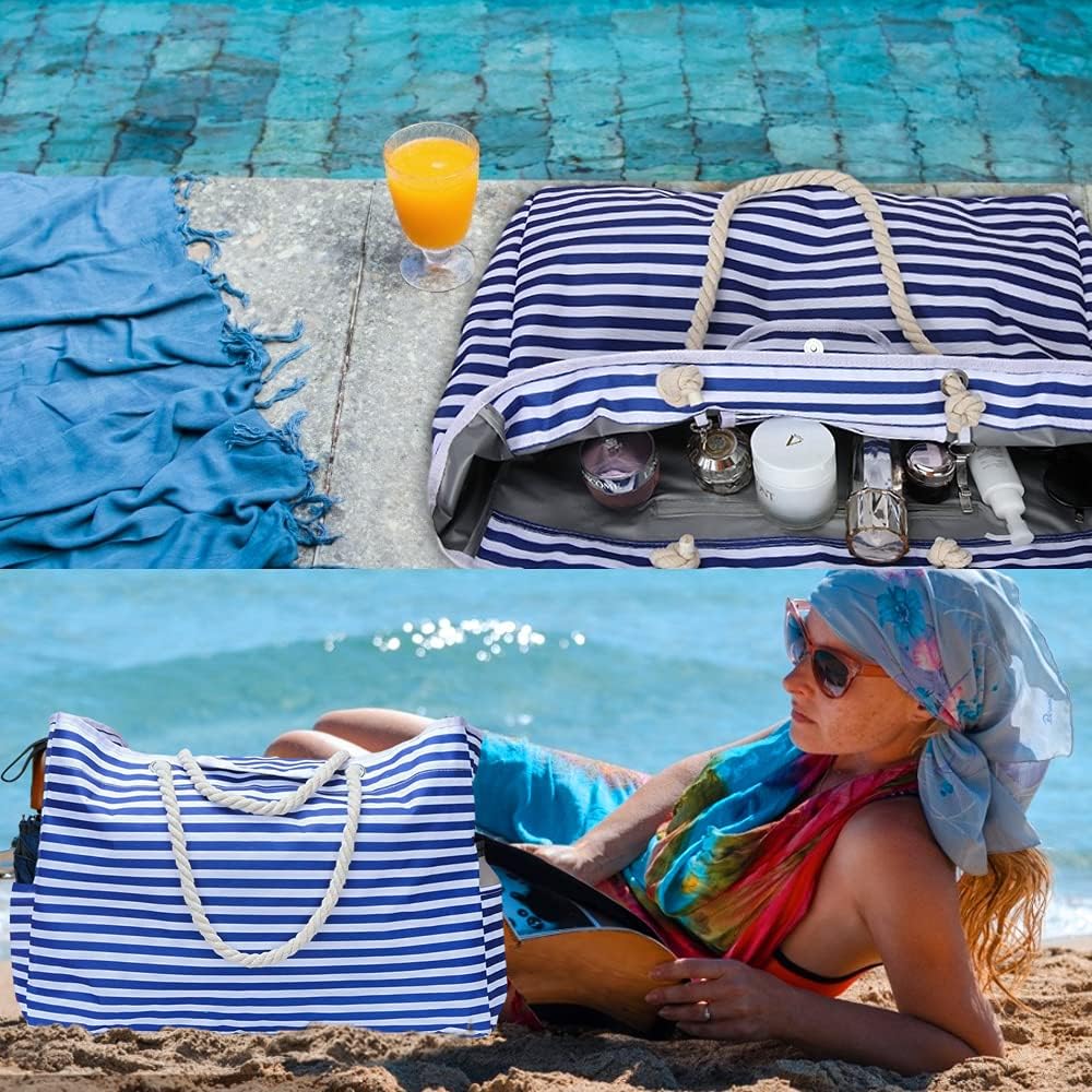 Waterproof Beach Tote with Travel Case
