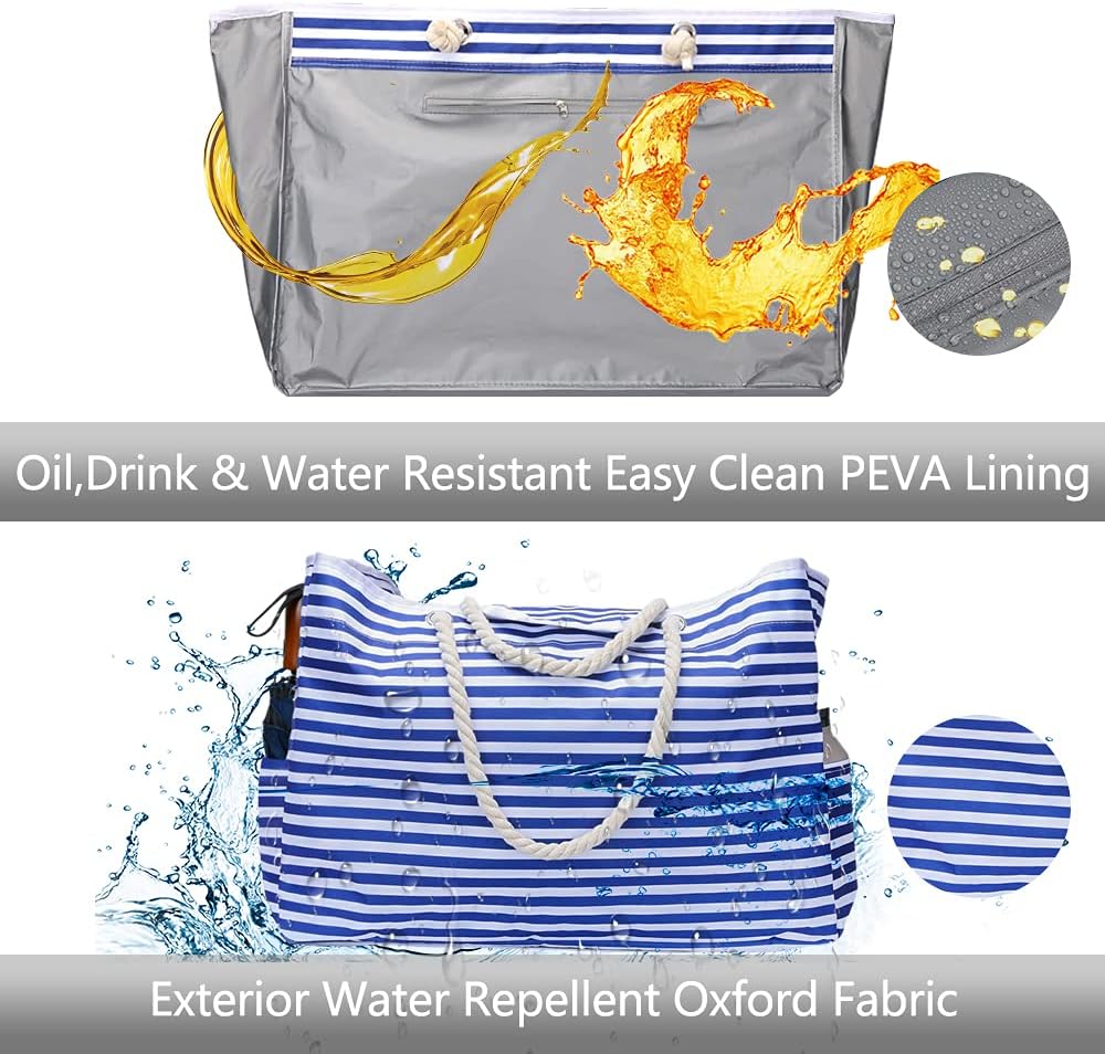 Waterproof Beach Tote with Travel Case