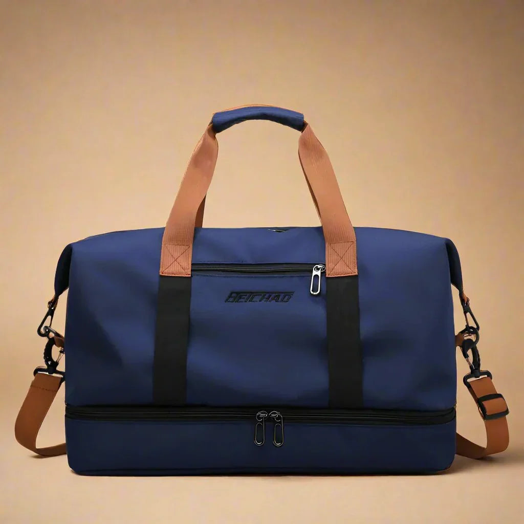 Waterproof Duffel Bag with Shoe Compartment and Dry-Wet Separation