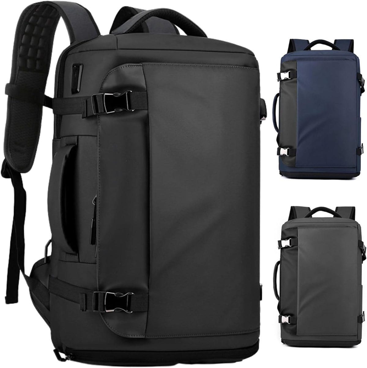 Waterproof Laptop Backpack with Side-Opening Design and USB-C Port