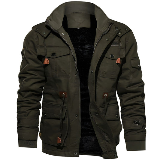Waterproof Military Jacket with Adjustable Waist