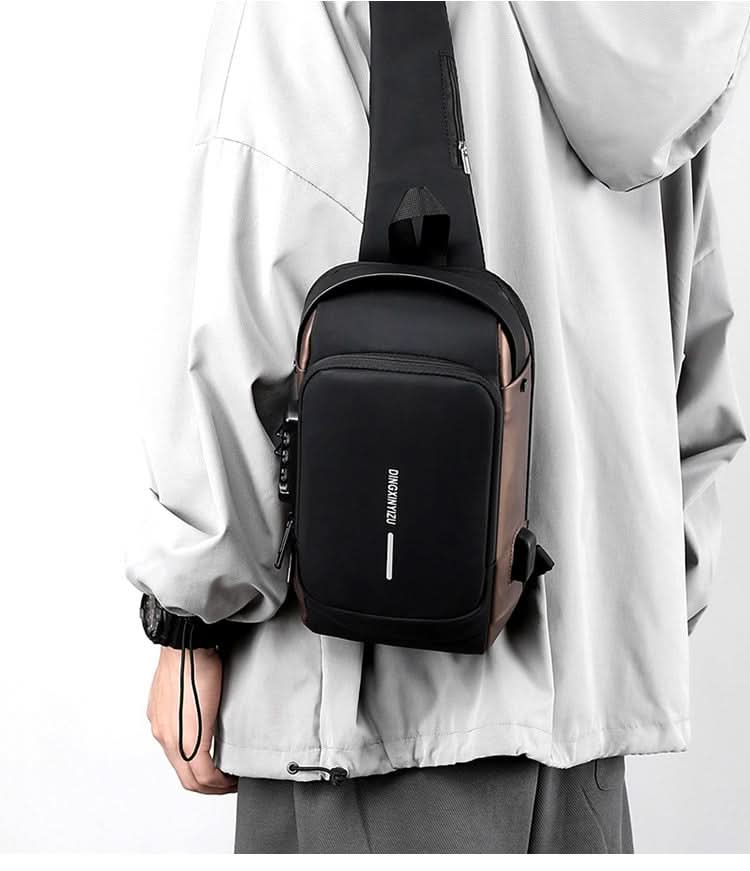 Waterproof Travel Shoulder Bag with USB Port