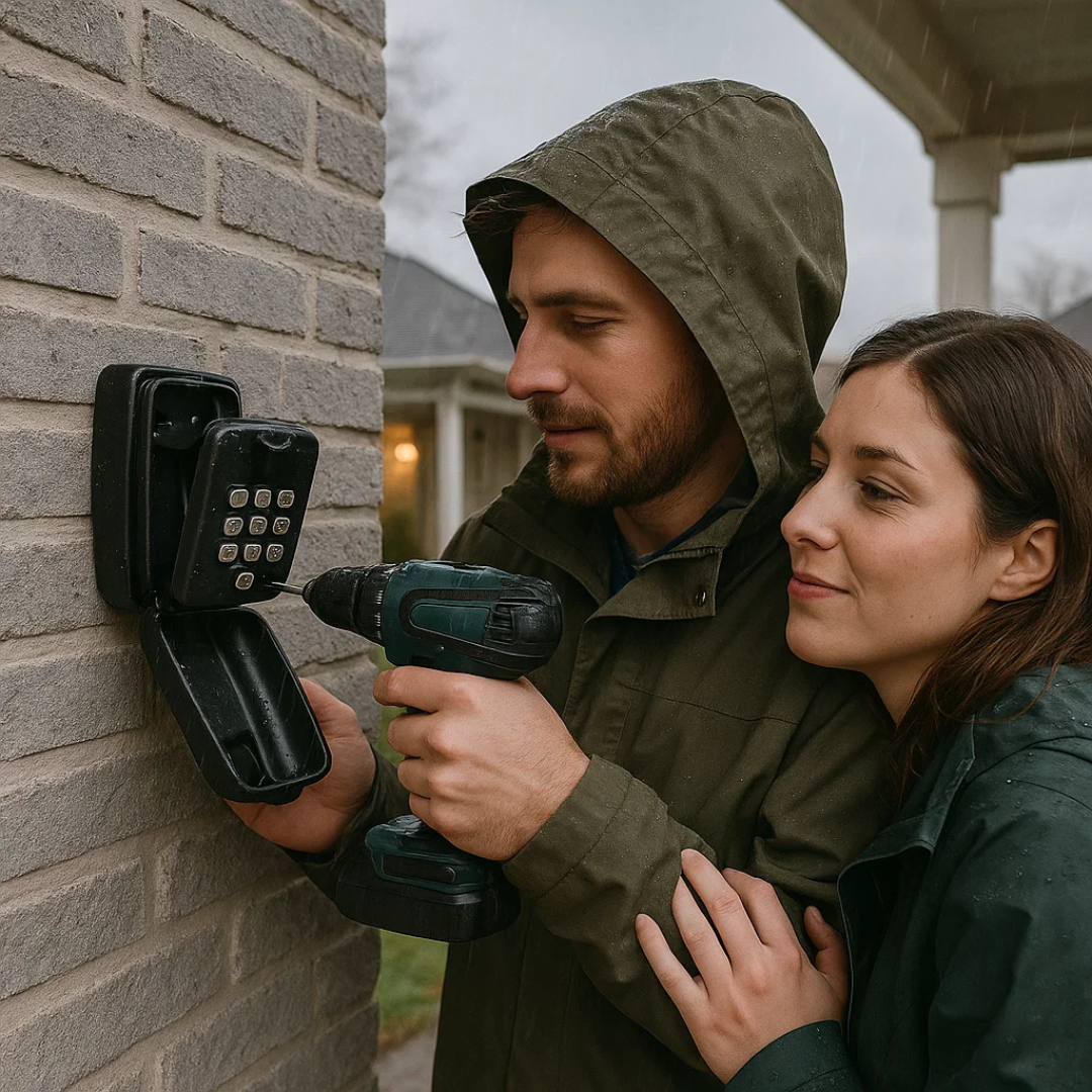 Weatherproof Wall-Mounted Outdoor Key Lock Box