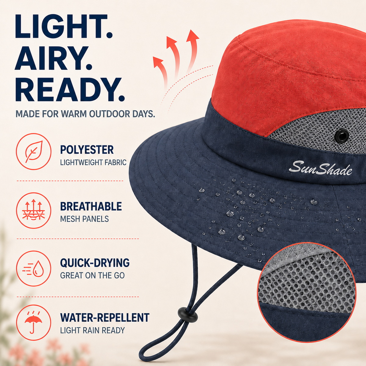 Wide-Brim Foldable Outdoor Sun Hat