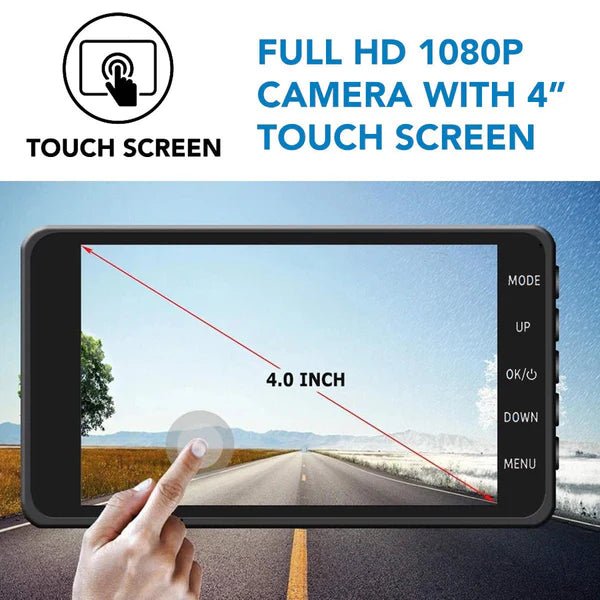 Wireless Front and Rear Dash Cam with Night Vision