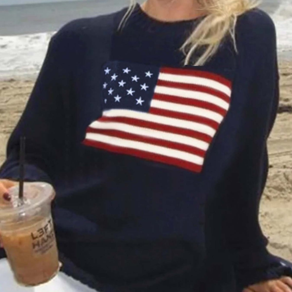 Women's American Flag Sweater