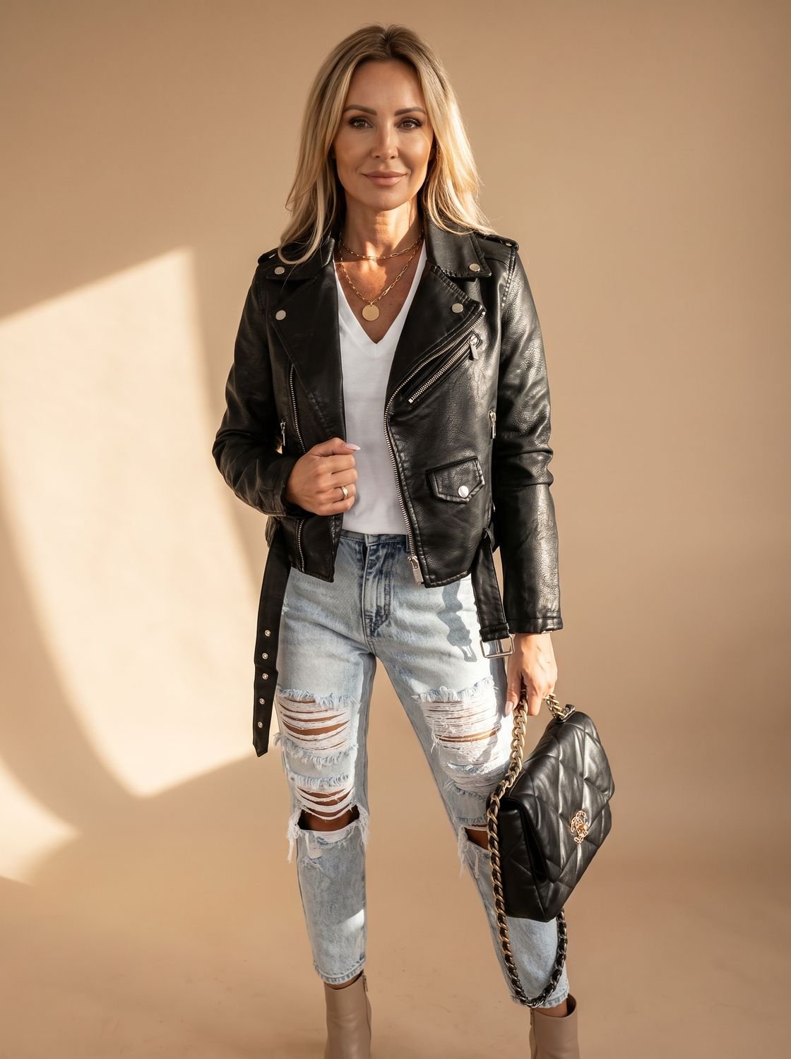 Women's Asymmetric Zip Moto Jacket