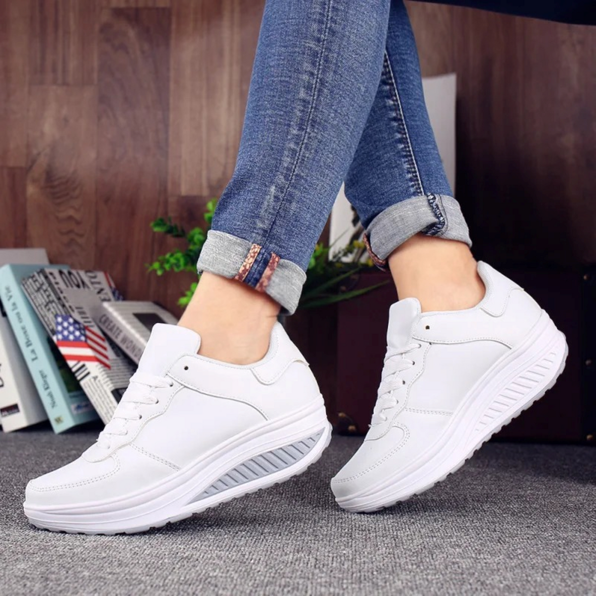Women's Black Orthopedic Sneakers